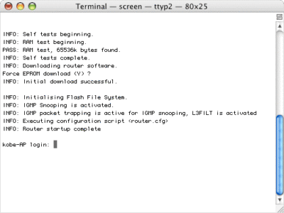 ターミナルから