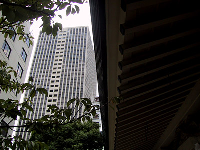 露天神社から見た駅前第３ビル