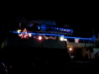 ベランダがクリスマス