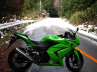 府道109号線（茨木市と豊野町の境界線付近）