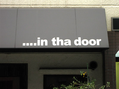「... in tha door」