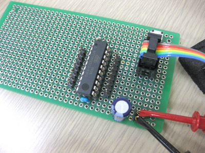 バイナリ時計のコントロール部