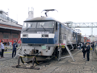 機関車運転室公開