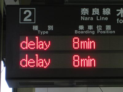 「delay」表示の遅延