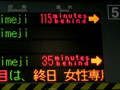 「behind」表示の遅延