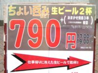 ちょい呑みの看板