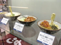 持ち上がる食品サンプル